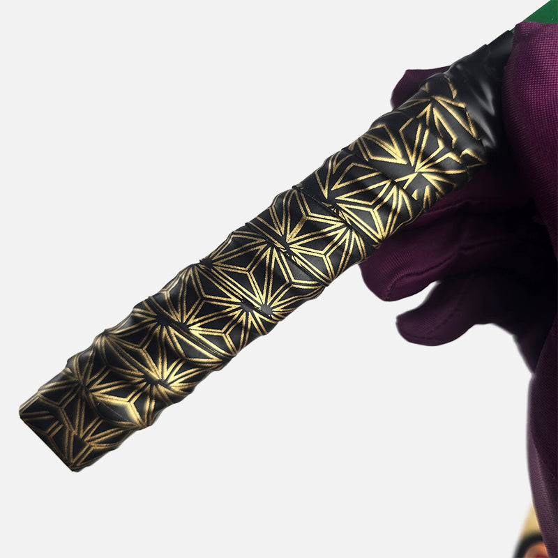Green PVC Strip Paddle Sharp Sting (Dual Texture) with Customisable Handle Grip Tape