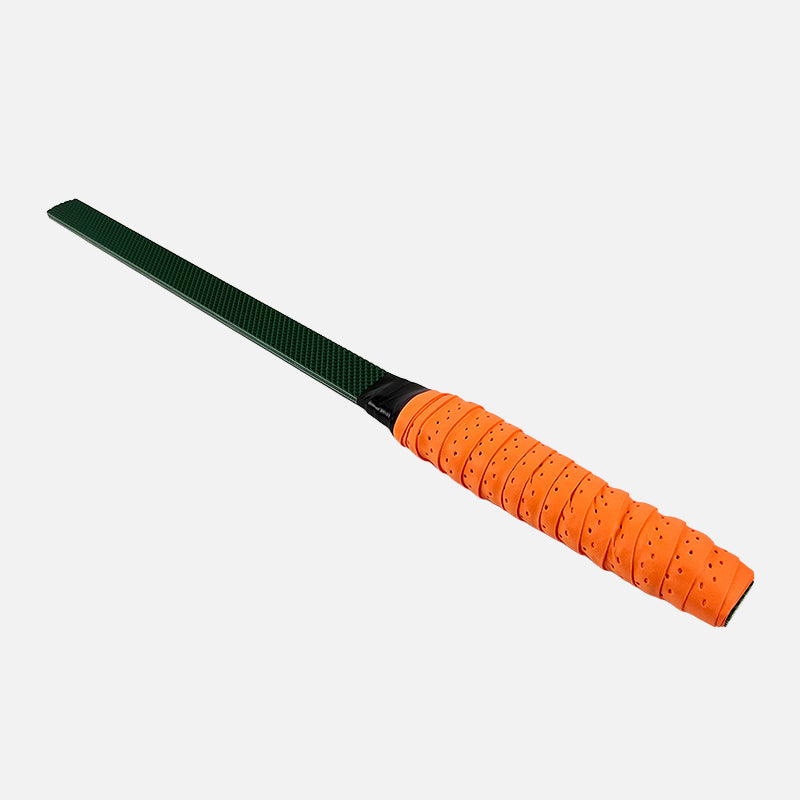 Green PVC Strip Paddle Sharp Sting (Dual Texture) with Customisable Handle Grip Tape