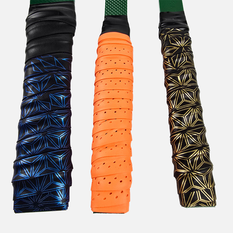 Green PVC Strip Paddle Sharp Sting (Dual Texture) with Customisable Handle Grip Tape