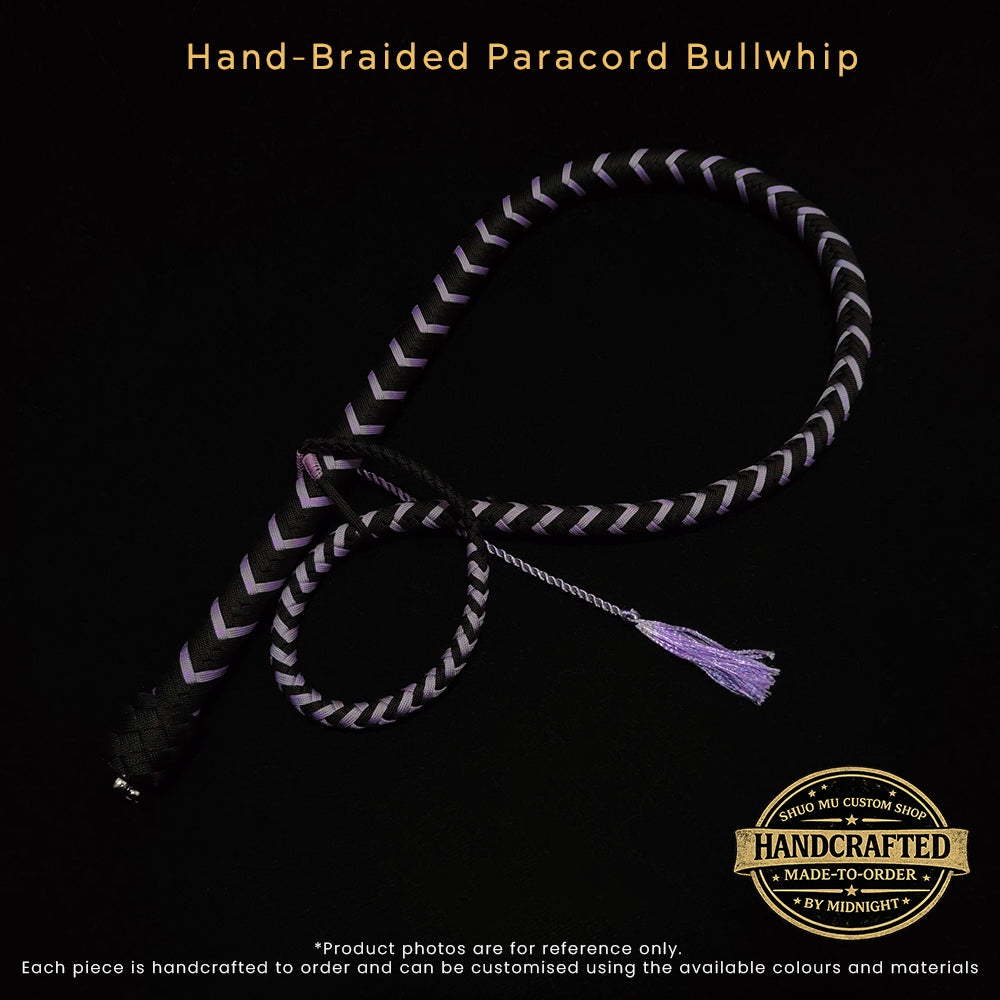 [Custom Made-to-Order] Hand-Braided Paracord Bullwhip