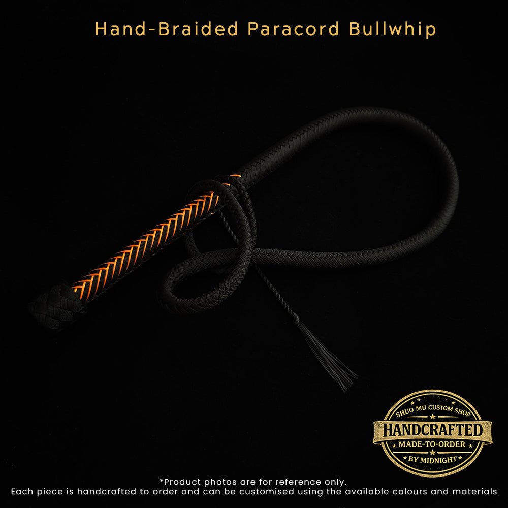 [Custom Made-to-Order] Hand-Braided Paracord Bullwhip