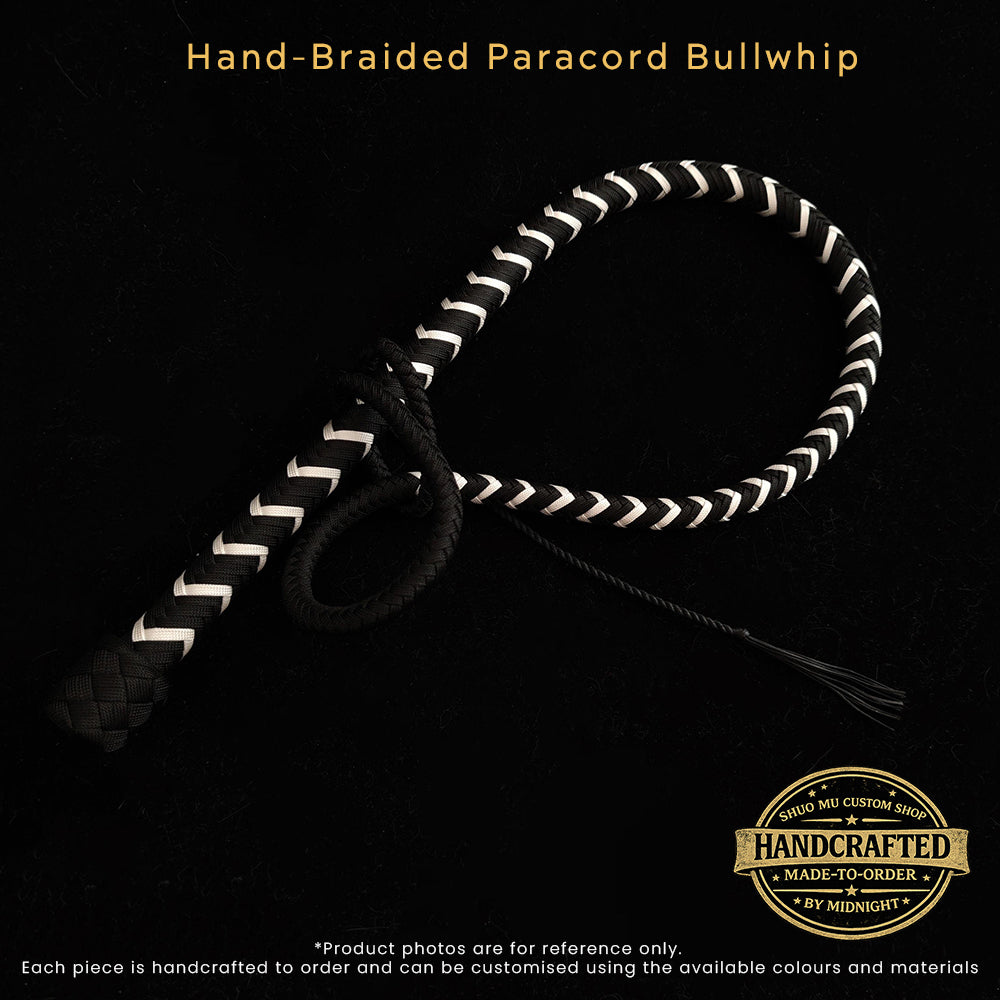 [Custom Made-to-Order] Hand-Braided Paracord Bullwhip