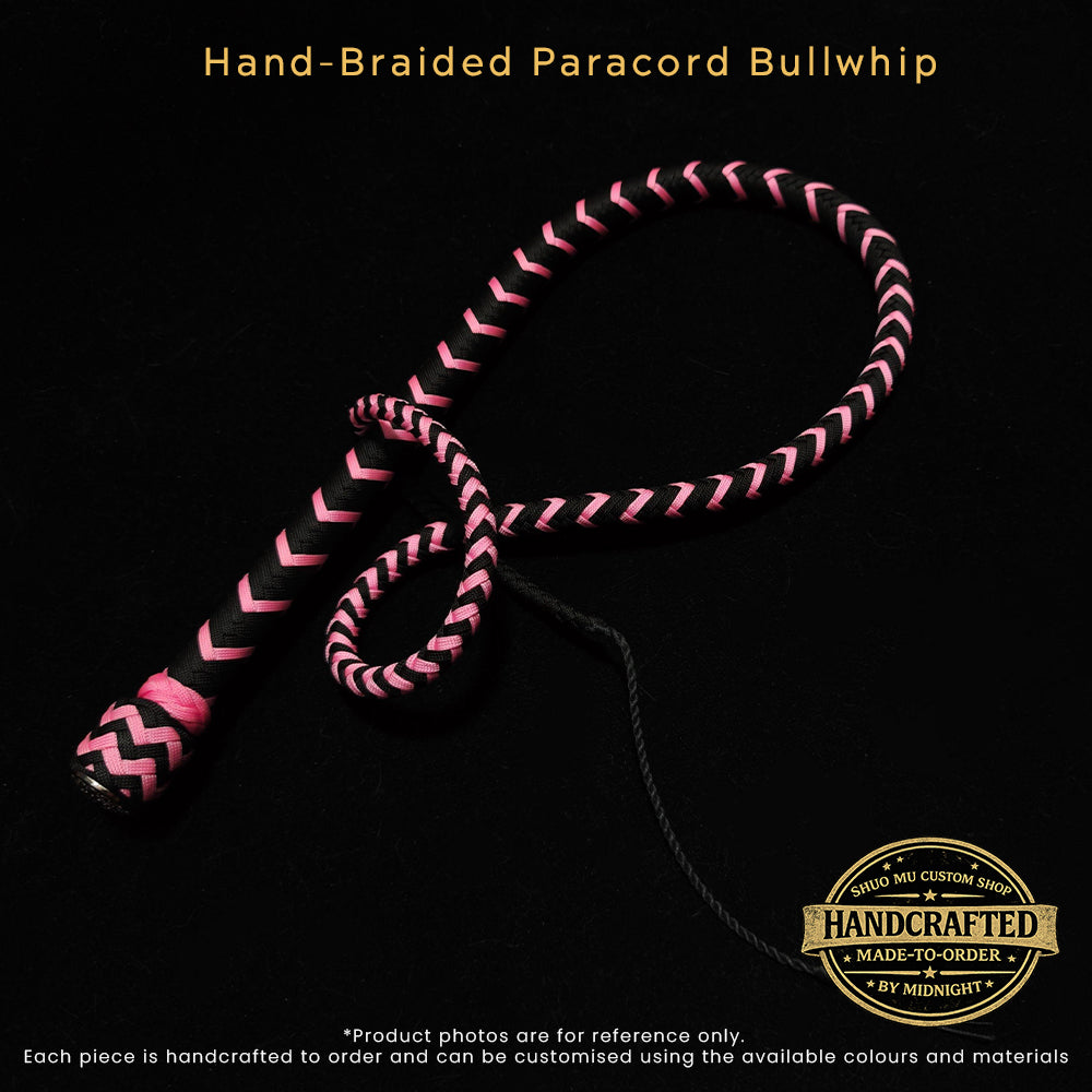 [Custom Made-to-Order] Hand-Braided Paracord Bullwhip