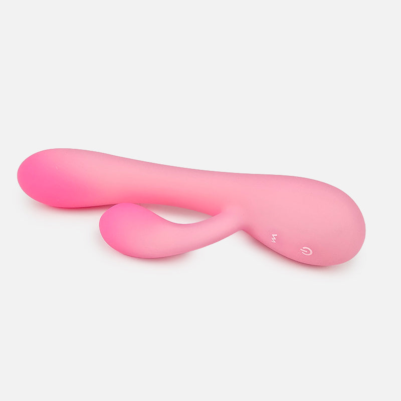 Pink Jelly Seamless Dual-Layer Silicone Rabbit Vibrator