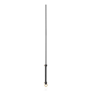 Leather-Covered Fiberglass Riding Crop and Cane Bundle for BDSM Impact Play with Rose-Shaped Tip and Precision Cane.