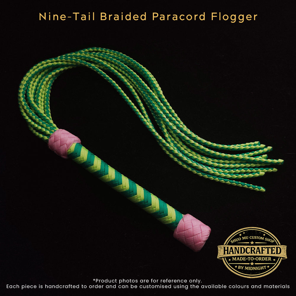 [Custom Made-to-Order] Hand-Braided Paracord Nine-Tail Flogger