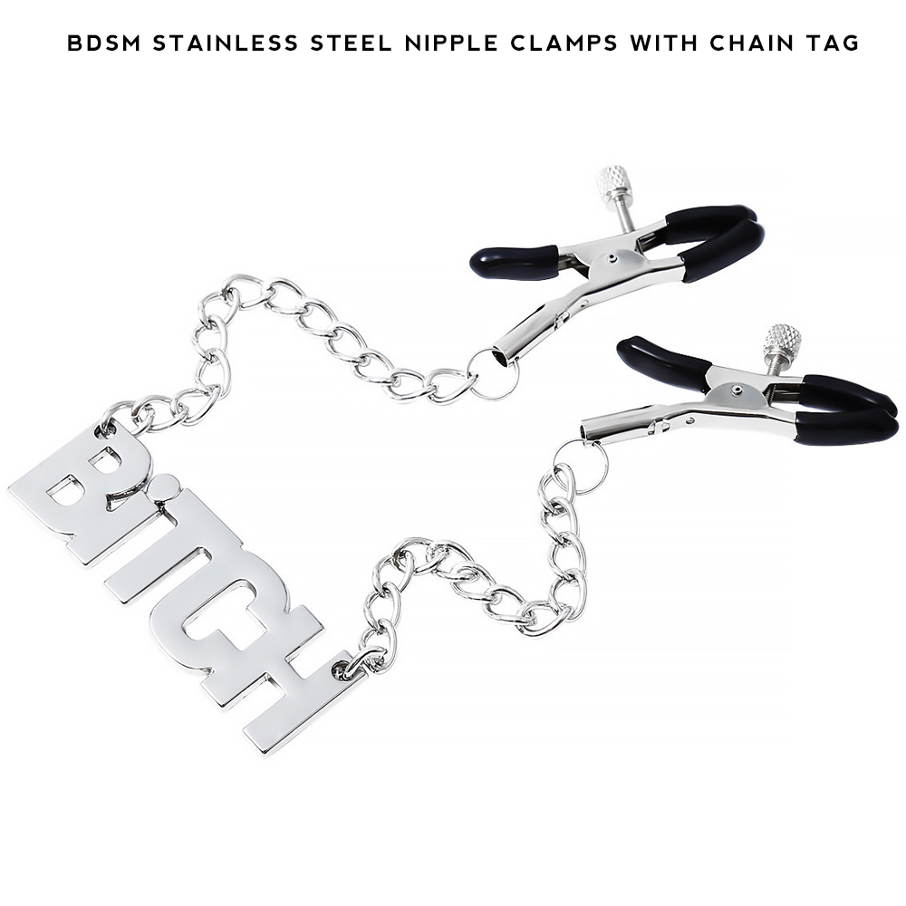 Stainless Steel Nipple Clamps with Chain Tag