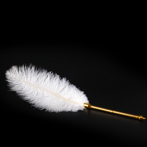 Luxury Ostrich Feather Tickler White