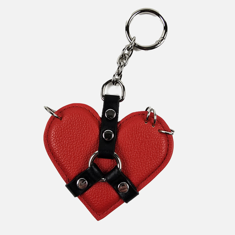 Pierced Heart Harness Keychain (Red or Black) OZGAGA