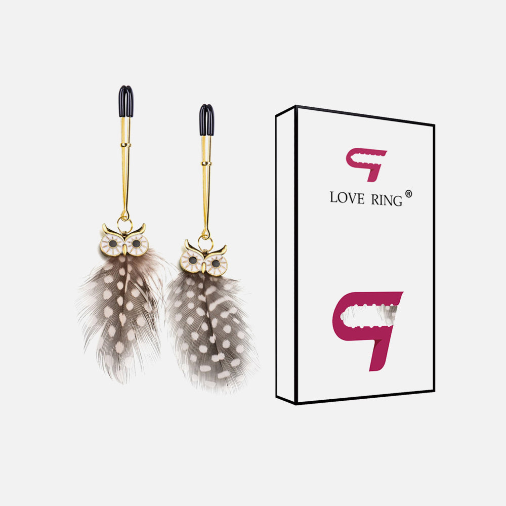Owl Quill Nipple Clamps