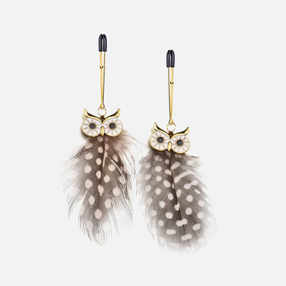 Owl Quill Nipple Clamps