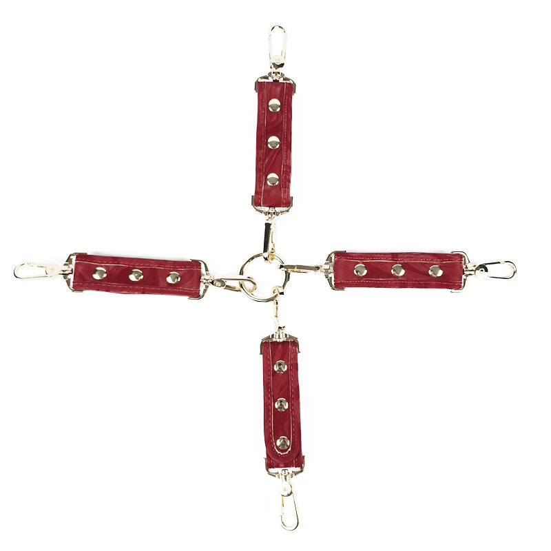 OZGAGA Deluxe Red Passion Velvet Bondage Restraint Spanking Kit (15pc)