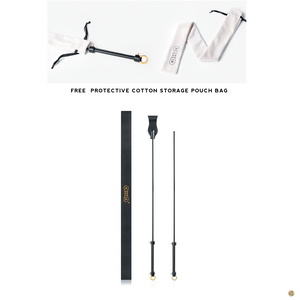 Leather-Covered Fiberglass Riding Crop and Cane Bundle for BDSM Impact Play with Rose-Shaped Tip and Precision Cane.