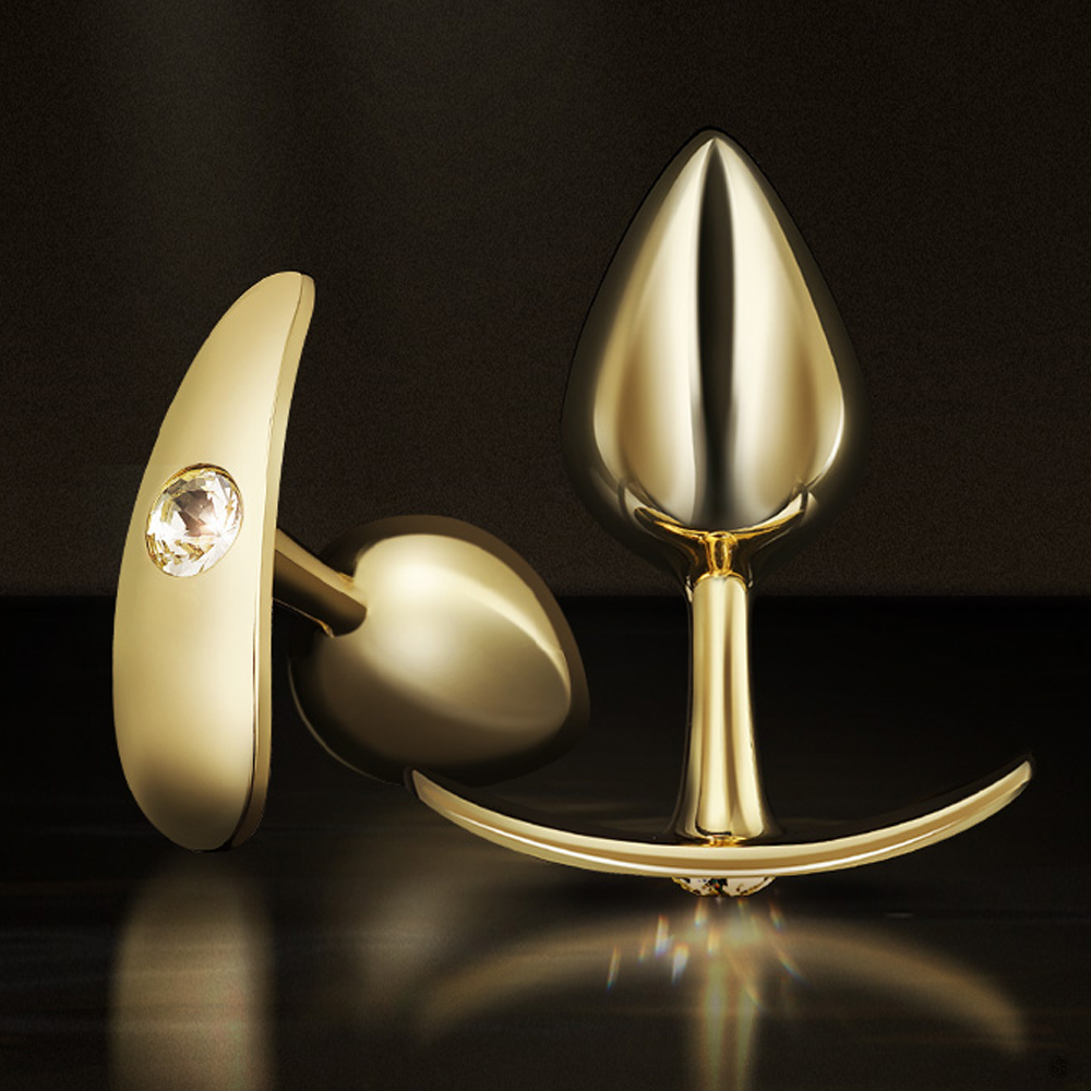 Golden Diamond Weighted Metal Anal Plug - OZGAGA Golden Diamond Weighted Metal Anal Plug - OZGAGA