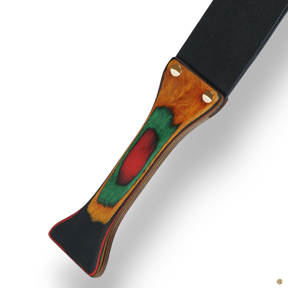 Luxury BDSM Colour Wood Leather Paddle