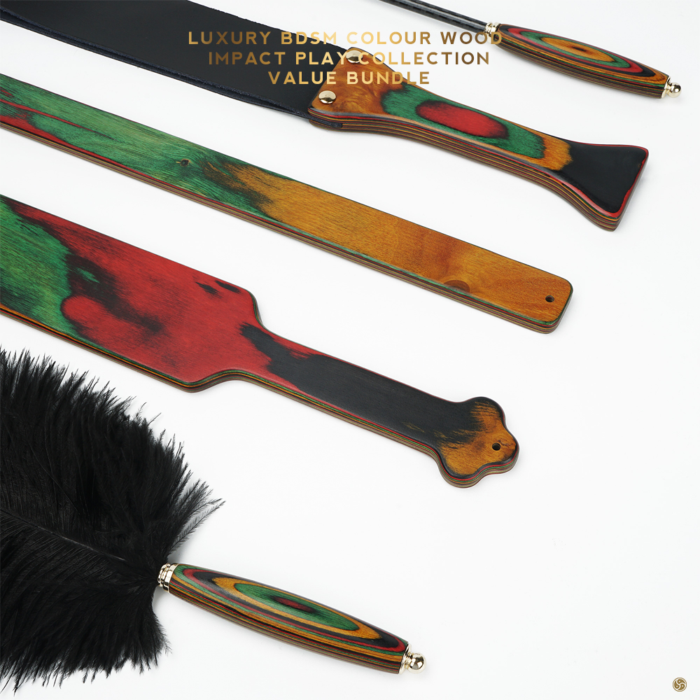 Luxury Colour Wood Ostrich Feather Tickler