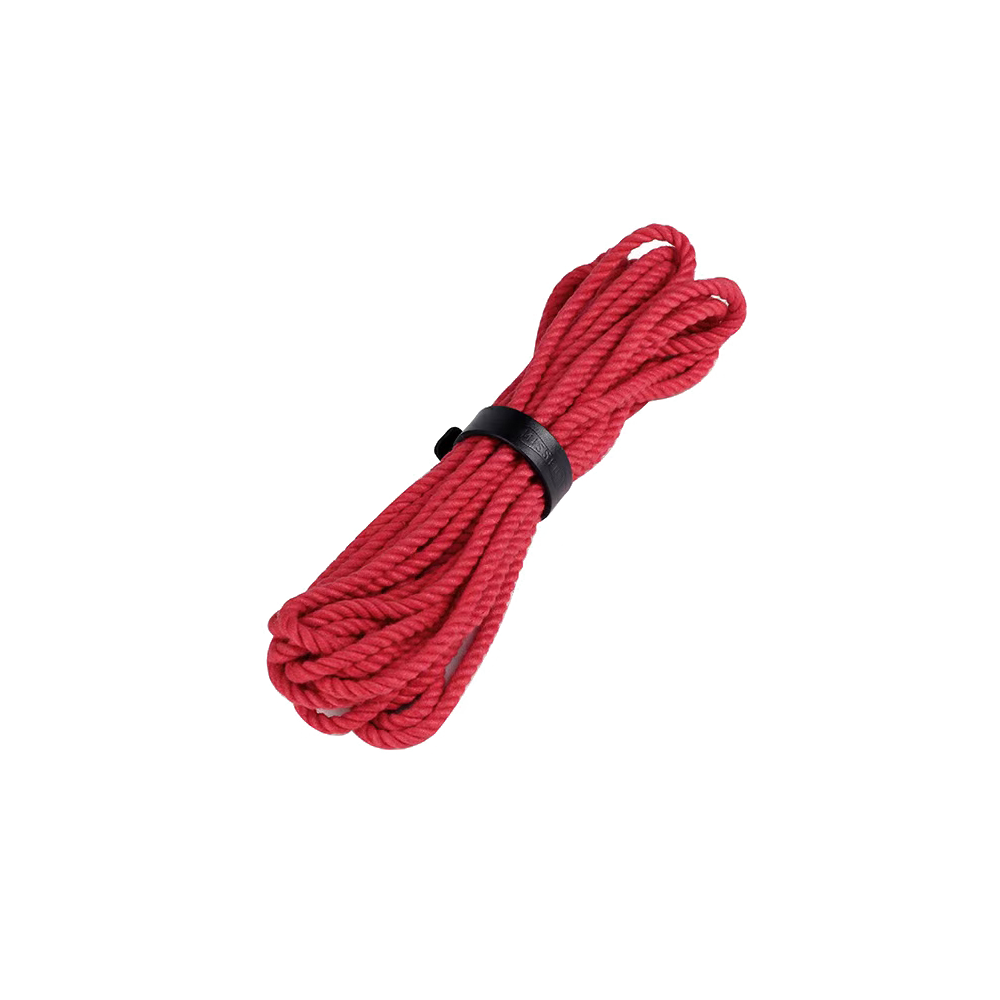 Luxury Shibari Bondage Rope Red for BDSM Play, Included Safety Shears