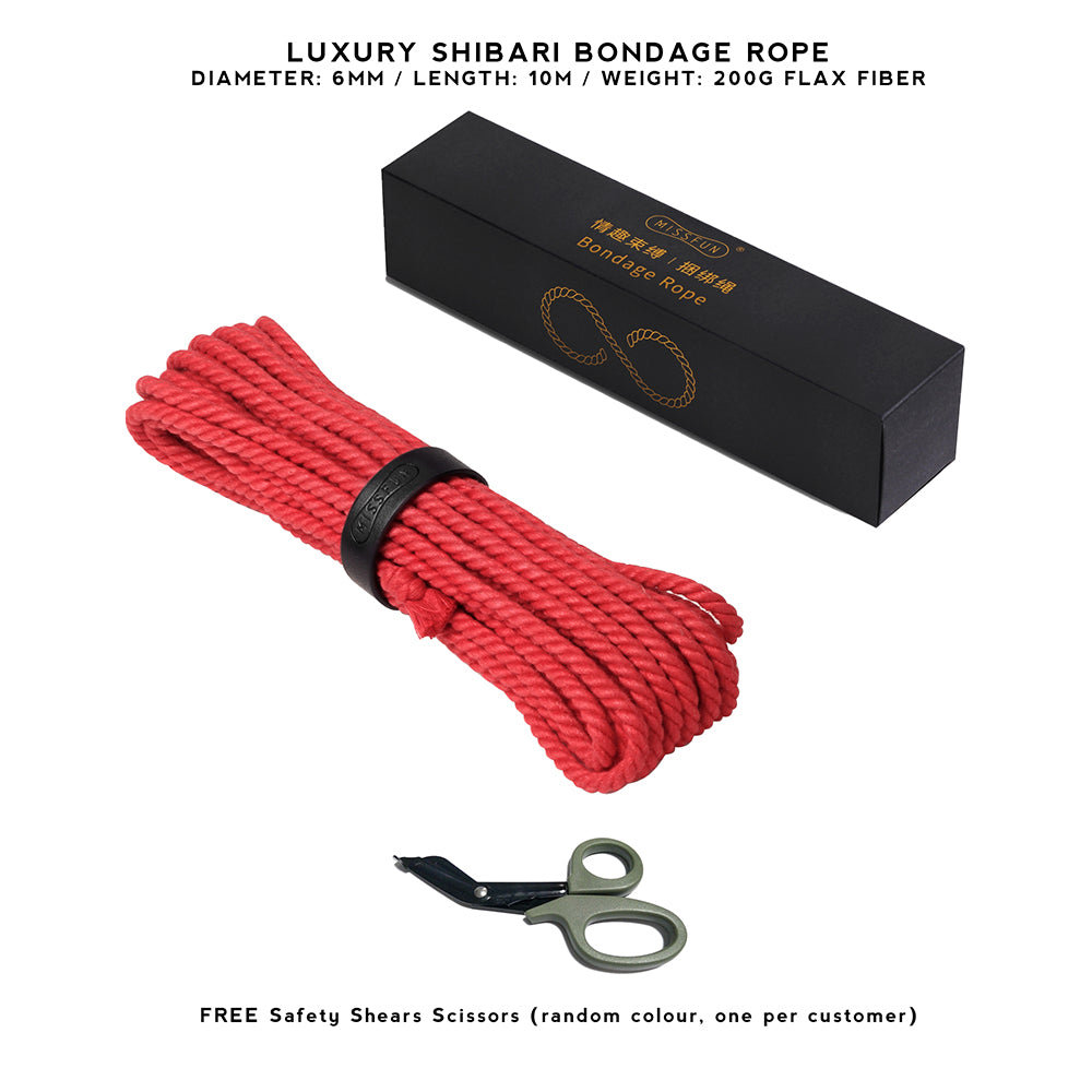 MISSFUN® Luxury Shibari Bondage Rope with FREE safety shears
