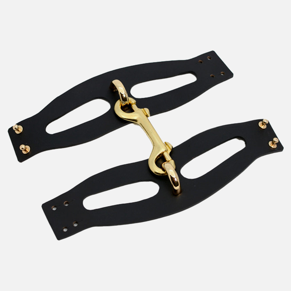 Simple Leather Handcuffs with Double Fixation Buckle