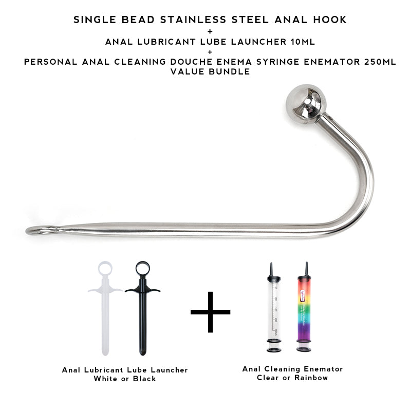 Single Bead Stainless Steel Anal Hook Value Bundle