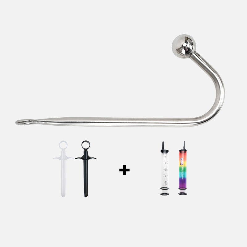 Single Bead Stainless Steel Anal Hook Bundle (Hook + Prep Kit)