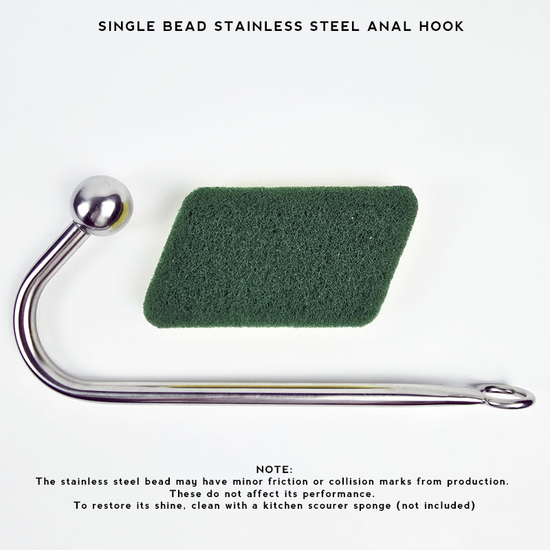 Single Bead Stainless Steel Anal Hook