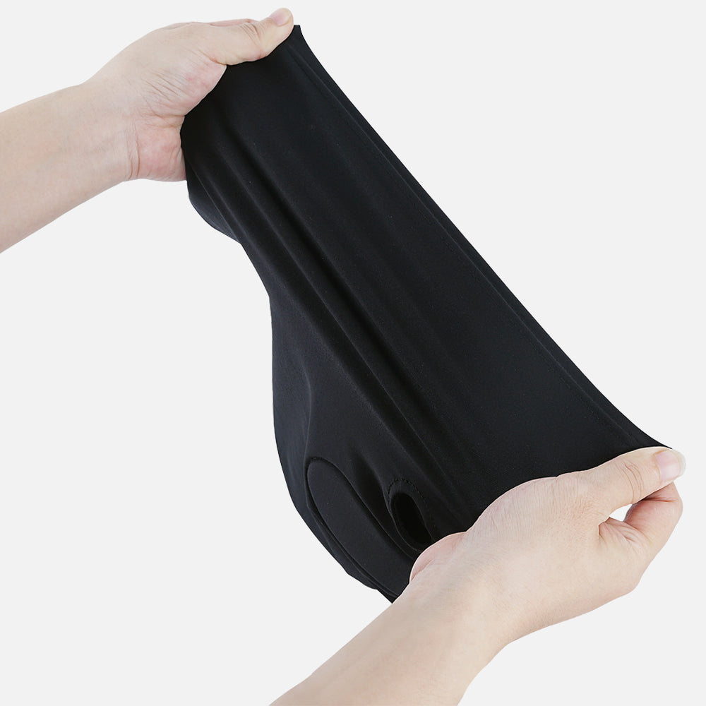 Mouth Opening Full-Face Spandex Blindfold Hood