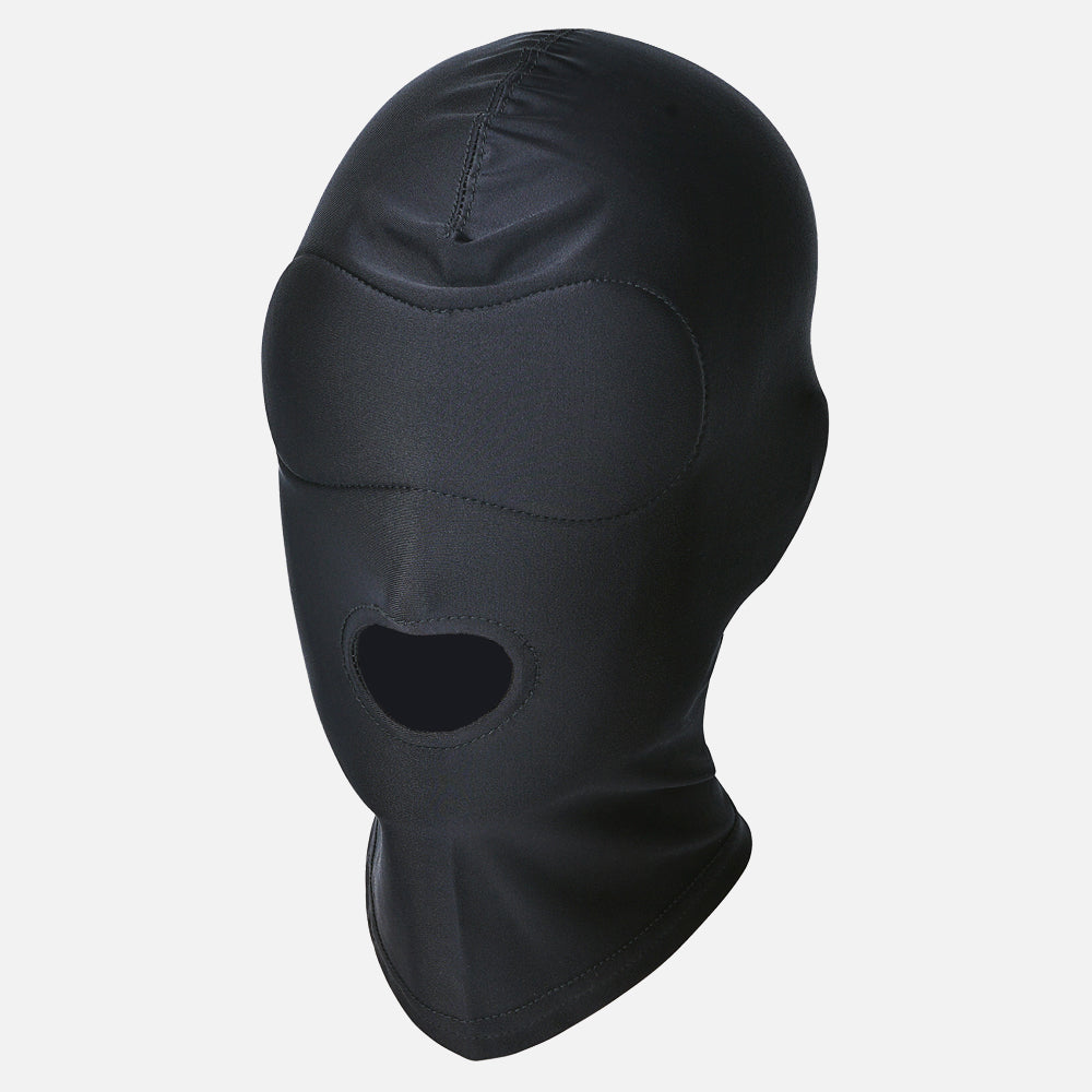 Mouth Opening Full-Face Spandex Blindfold Hood