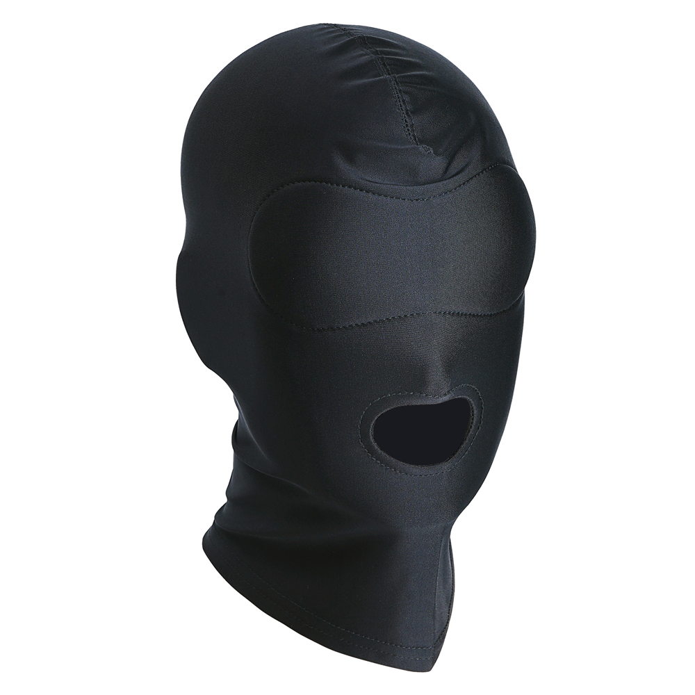 Mouth Opening Full-Face Spandex Blindfold Hood