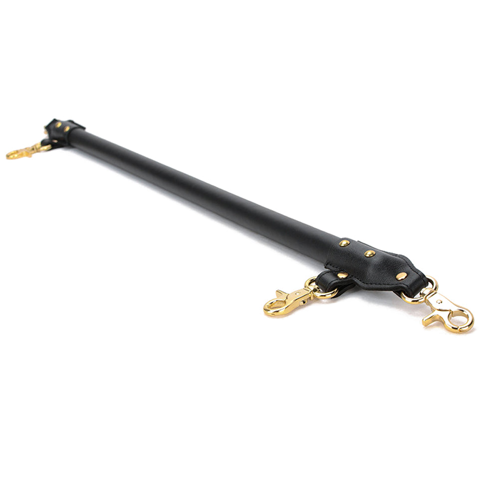 Leather Wrapped Spreader Bar BDSM Set, Includes Collar, Cuffs, and Double Fixation Buckles, Premium Genuine Leather