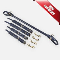 OZGAGA® Vegan Leather Snakeskin-Textured Spreader Bar Set with Wrist & Ankle Cuffs