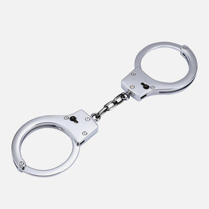 The Enforcer BDSM Essential Stainless Steel Handcuffs (Silver) with Safety Release