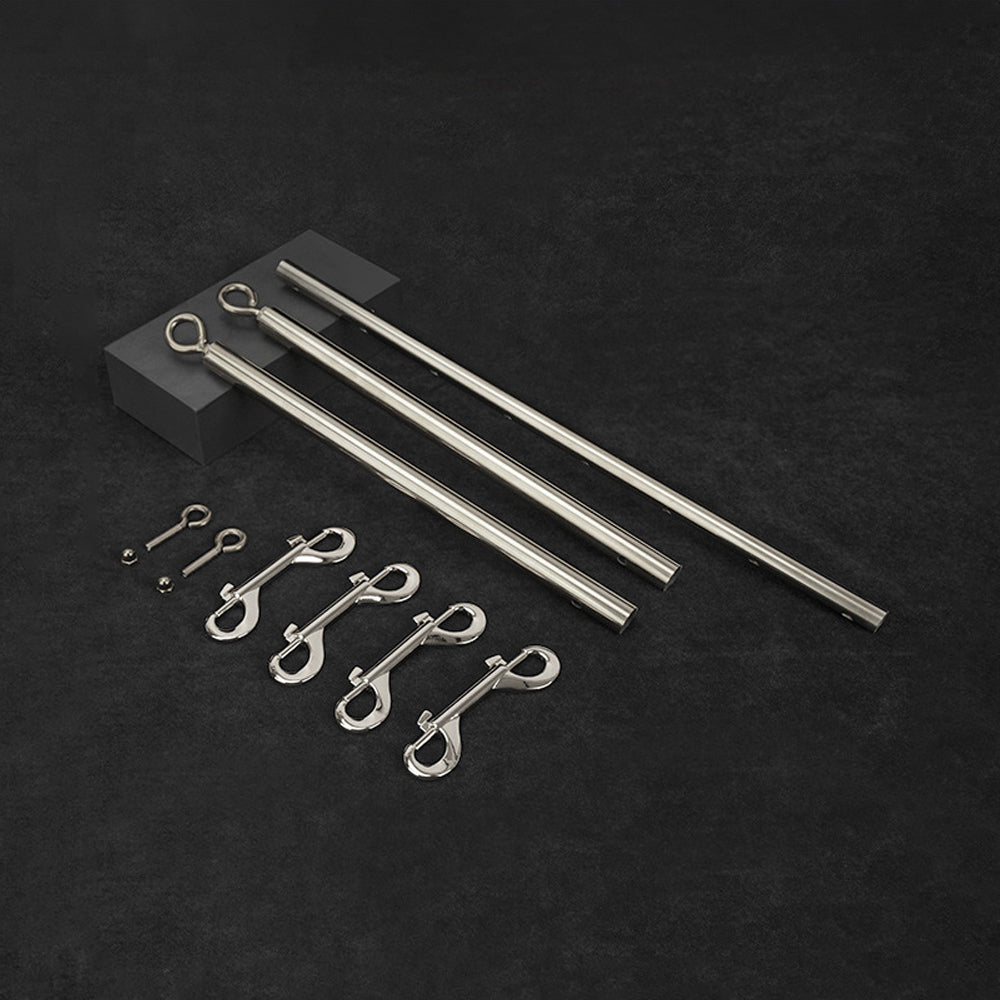 Stainless Steel Adjustable BDSM Spreader Bar Set