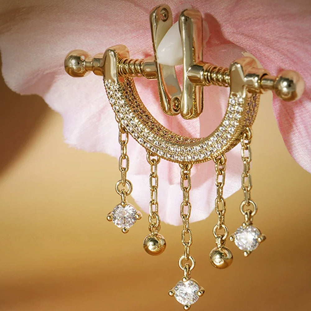 Luxury Non-Piercing Spring Loaded Nipple Clamps Jewelry