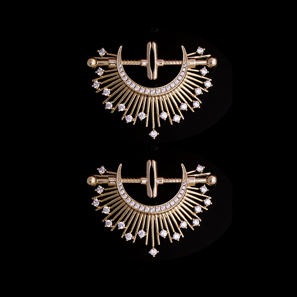 Luxury Non-Piercing Spring Loaded Nipple Clamps Jewelry