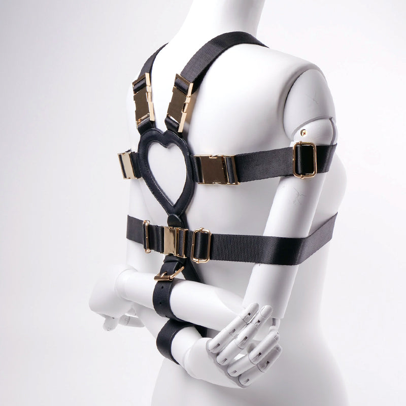 Takate Kote Bondage Harness with Love Heart