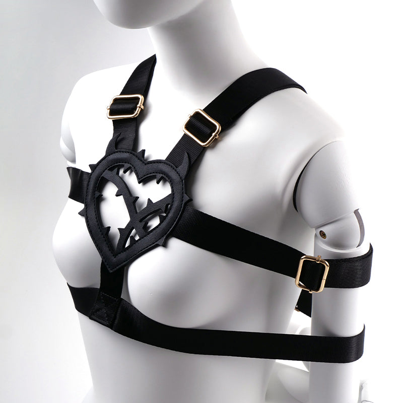 Takate Kote Bondage Harness with Love Heart