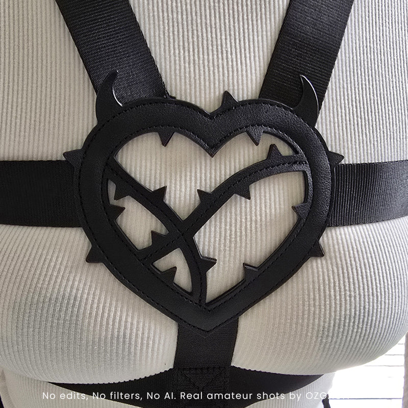 Takate Kote Bondage Harness with Love Heart