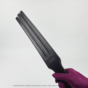 3-tail leather tawse handcrafted from three layers of Italian cowhide