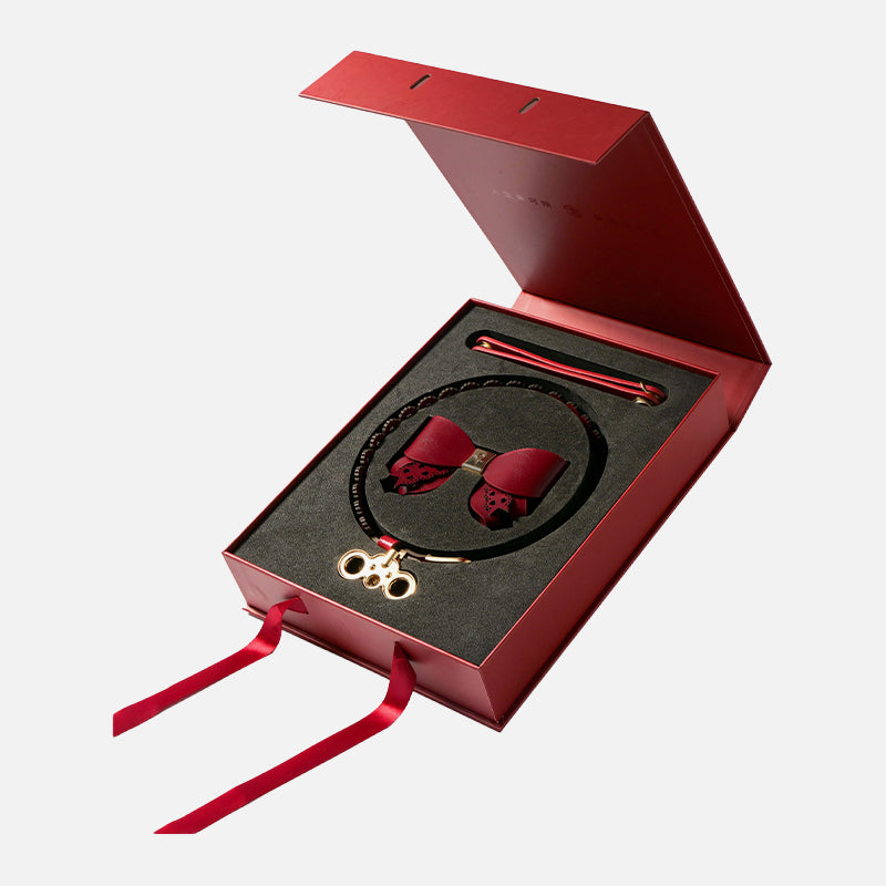 Wind-Up Doll Play Collar with Cross Brace Leash | Swappable Key & Bowtie