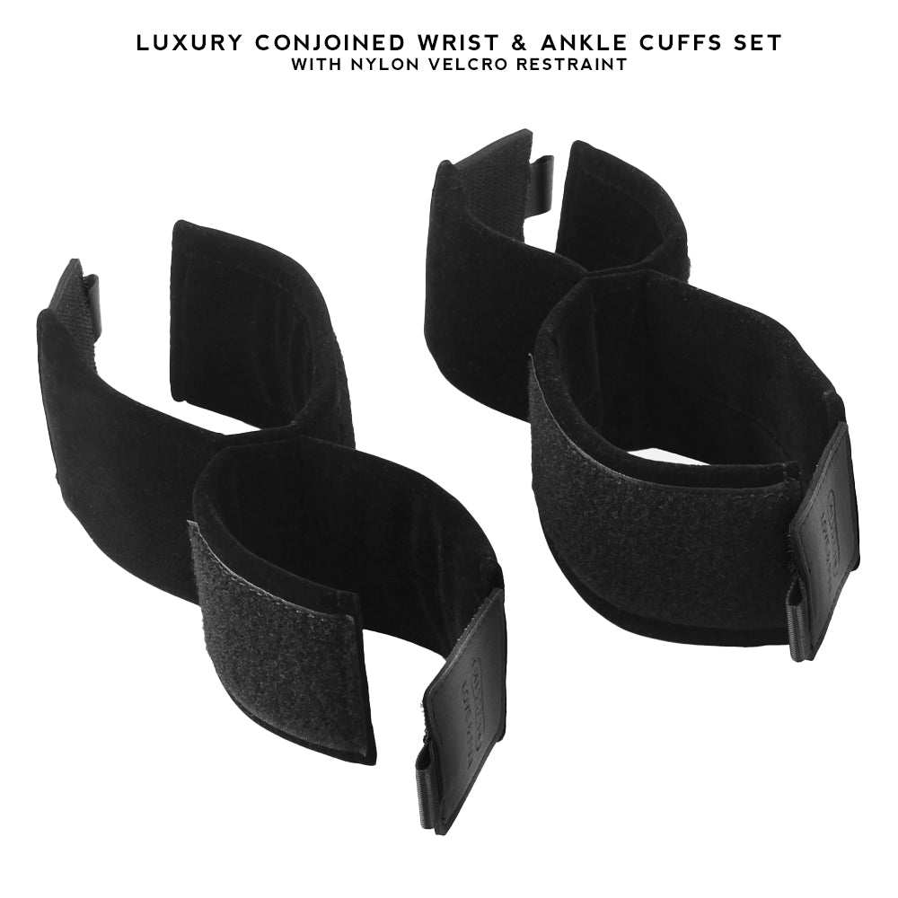 MISSFUN® Luxury BDSM Conjoined Wrist Ankle Cuffs Set Nylon Restraint