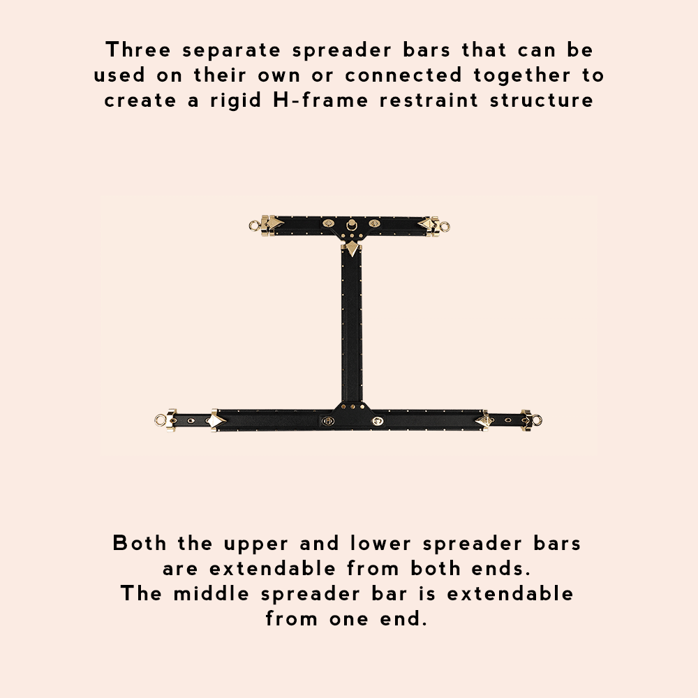 Luxury Royal Chain BDSM Spreader Bar System (9-piece restraint set)
