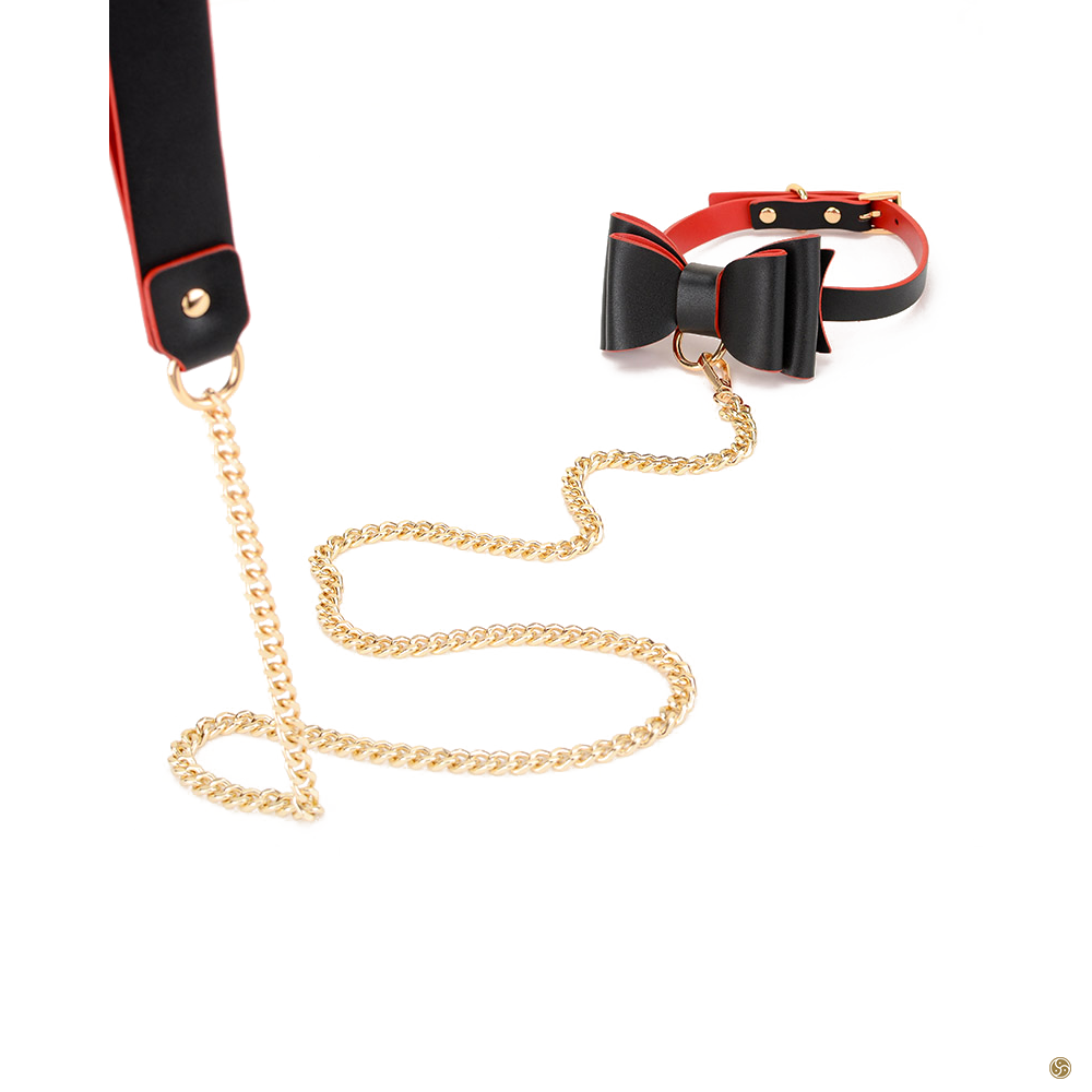 Dicky Bow Collar with Leash