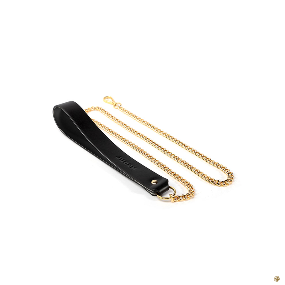 BDSM Golden O Ring Leather Collar With Leash OZGAGA bdsm-golden-o-ring-leather-collar-with-leash-ozgaga