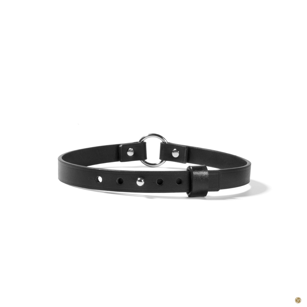 Gothic Punk O-Ring Genuine Leather Choker