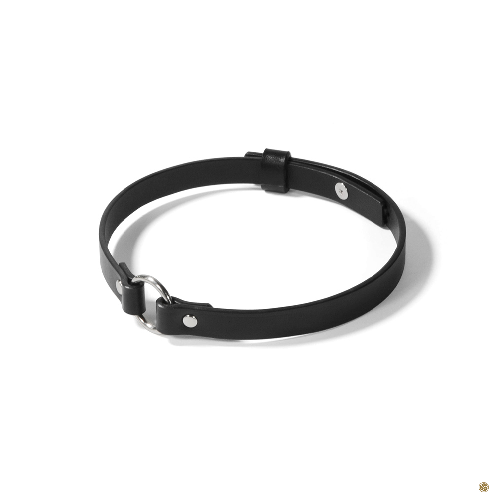 Gothic Punk O-Ring Genuine Leather Choker