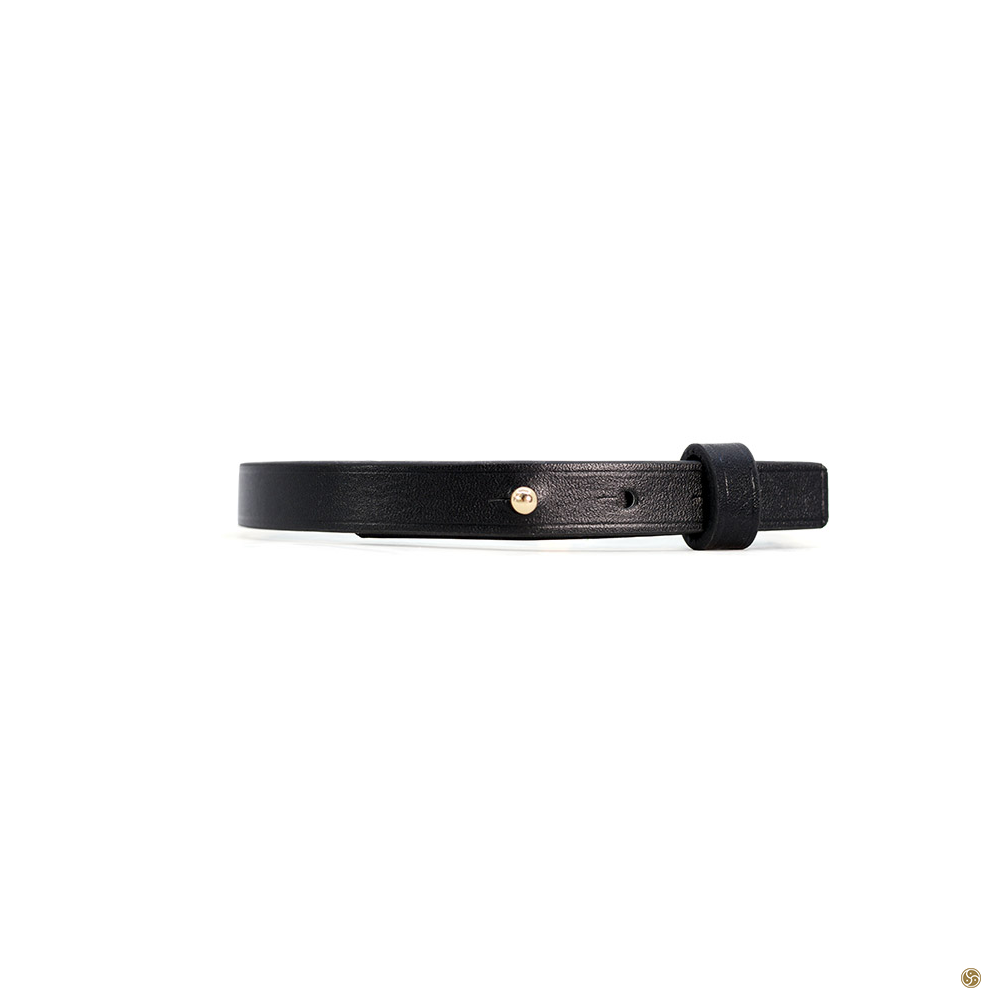 BDSM K9 Silent Bell Genuine Leather Choker