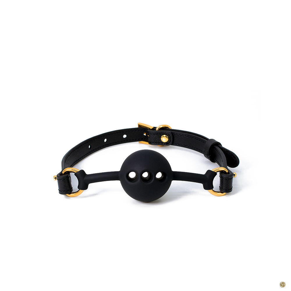 BDSM Breathable Silicone Ball Gag with Leather Buckle Strap