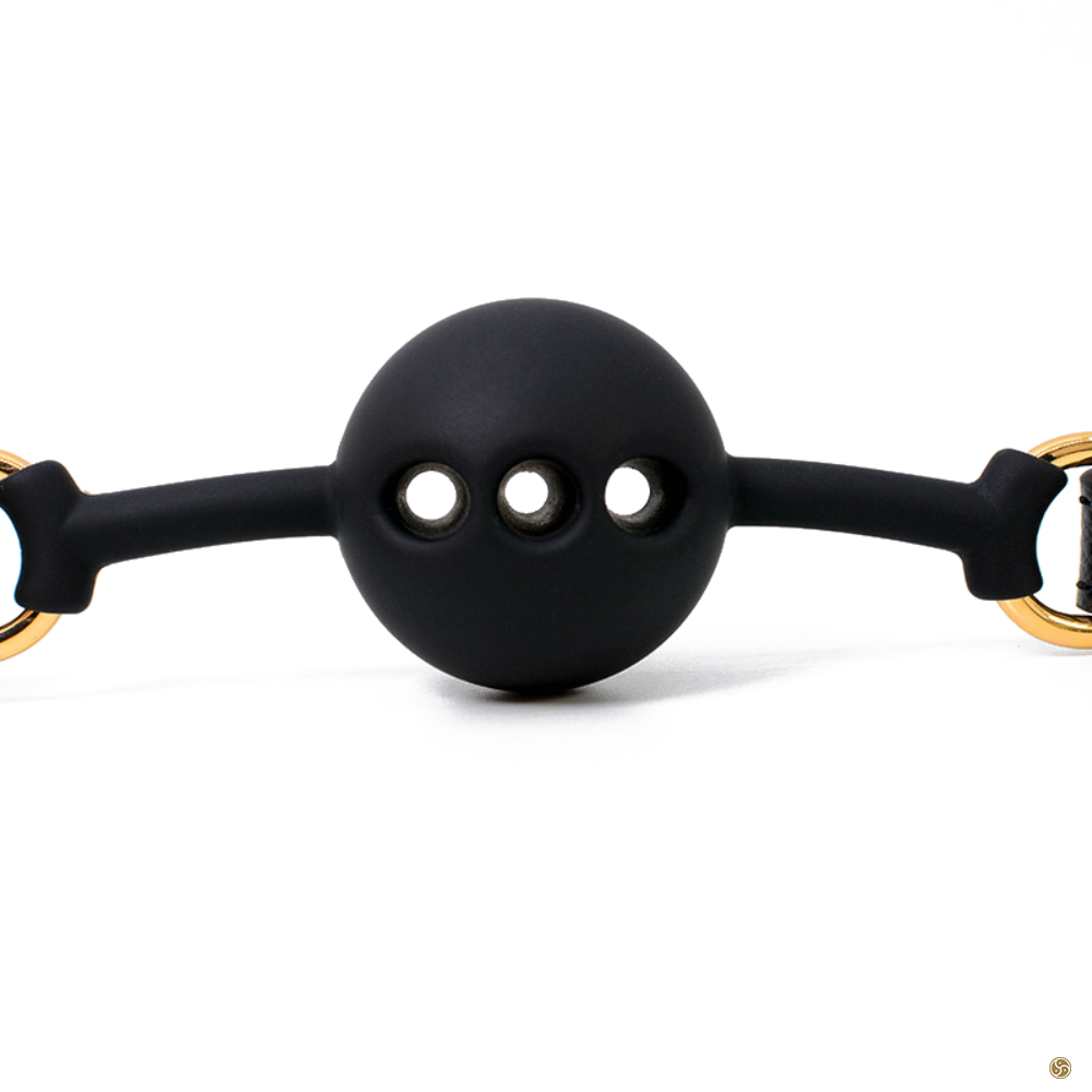 BDSM Breathable Silicone Ball Gag with Leather Buckle Strap