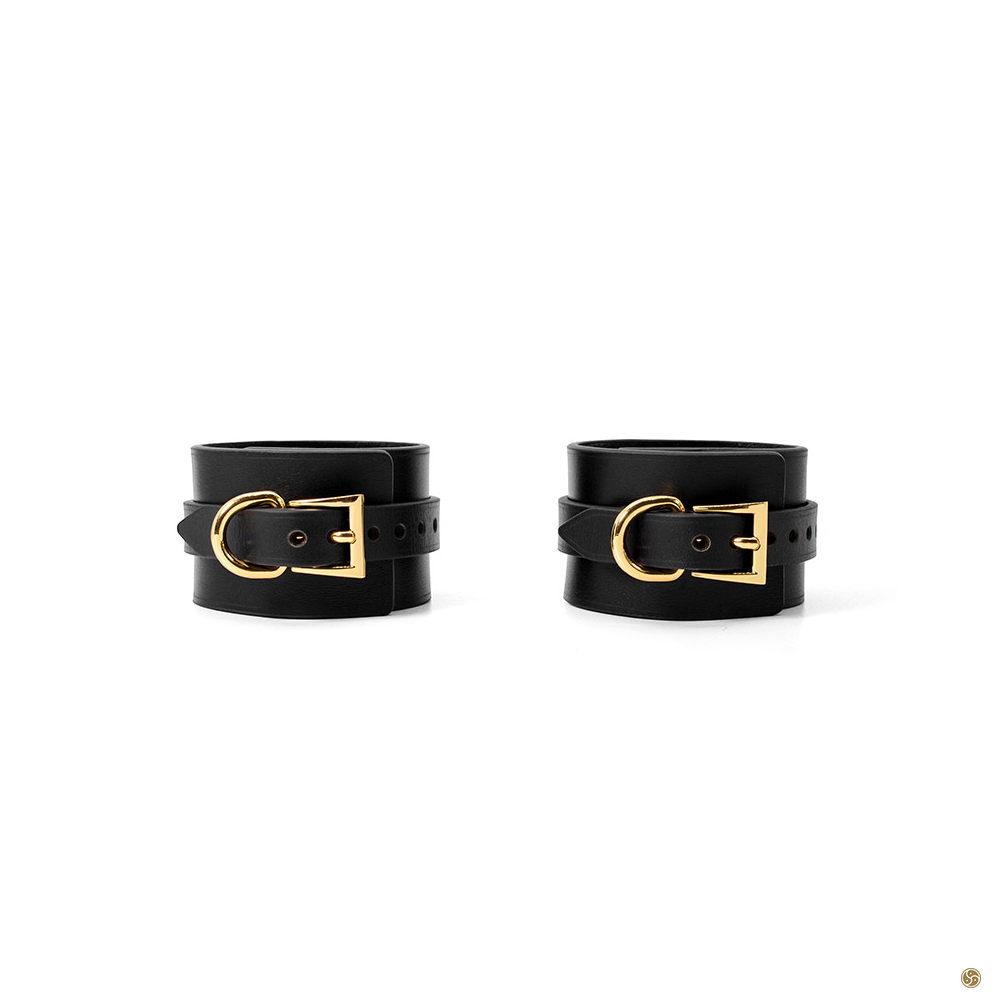 BDSM Golden O-Ring Wrist Cuffs